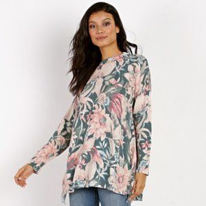 NWOT SMYM Petal Pines Knit Tunic Sweater XS